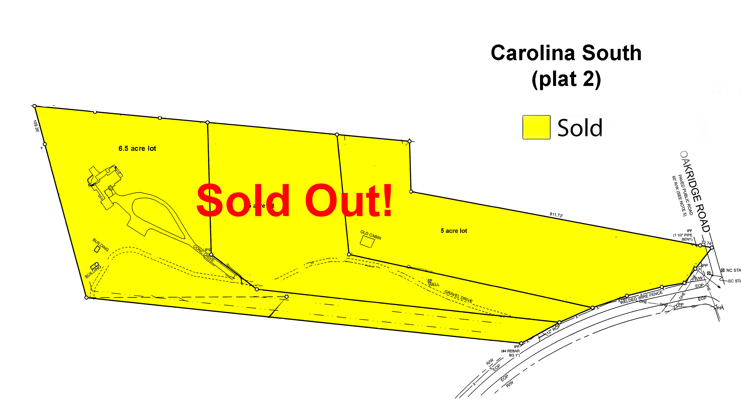 Carolina South Recorded Plat 2 sold out